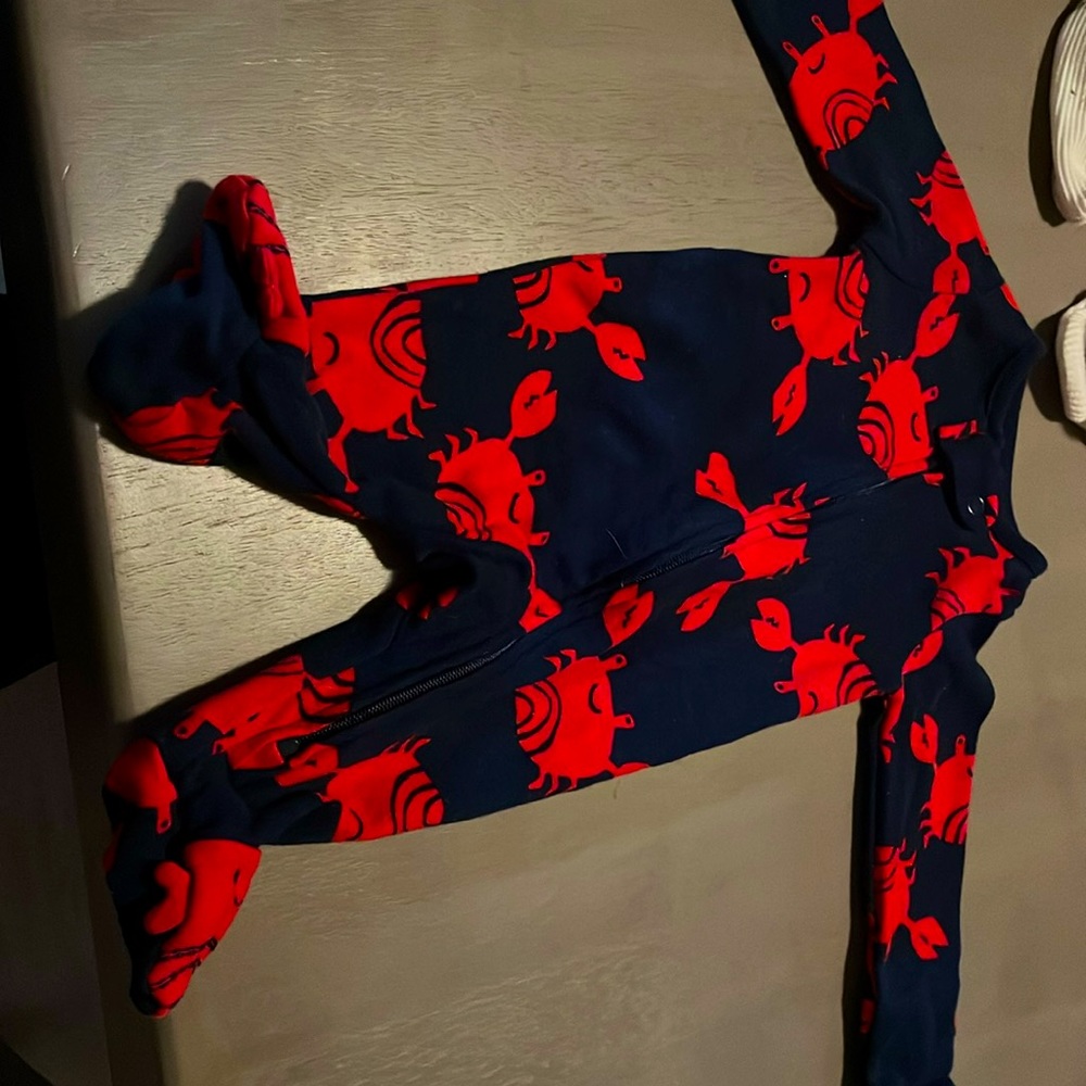 Newborn, Carter’s, footies with lobsters